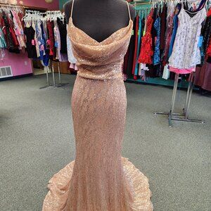 Alyce 61232 Size 4 Rose Gold Prom/Evening Dress